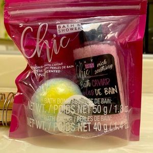 Stay Chic Bath & Shower Bath Bomb, Bath Caviar, sugar plum scented